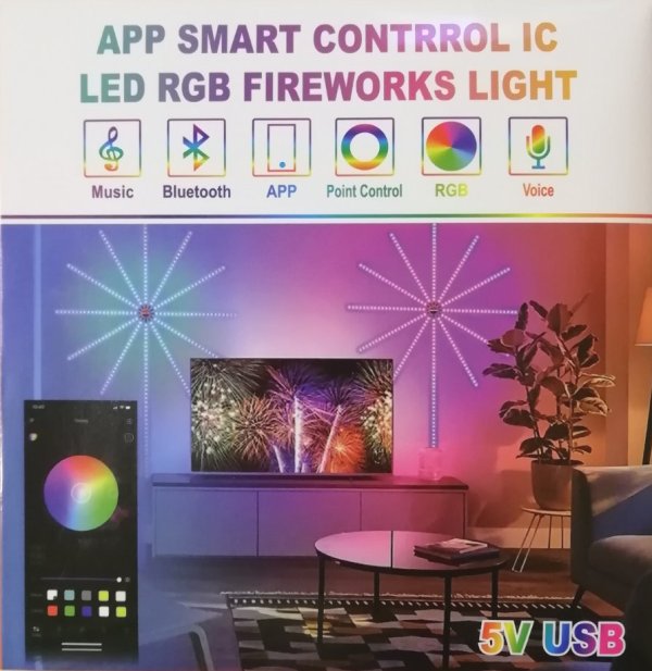 أضواء الألعاب النارية الذكية RGB