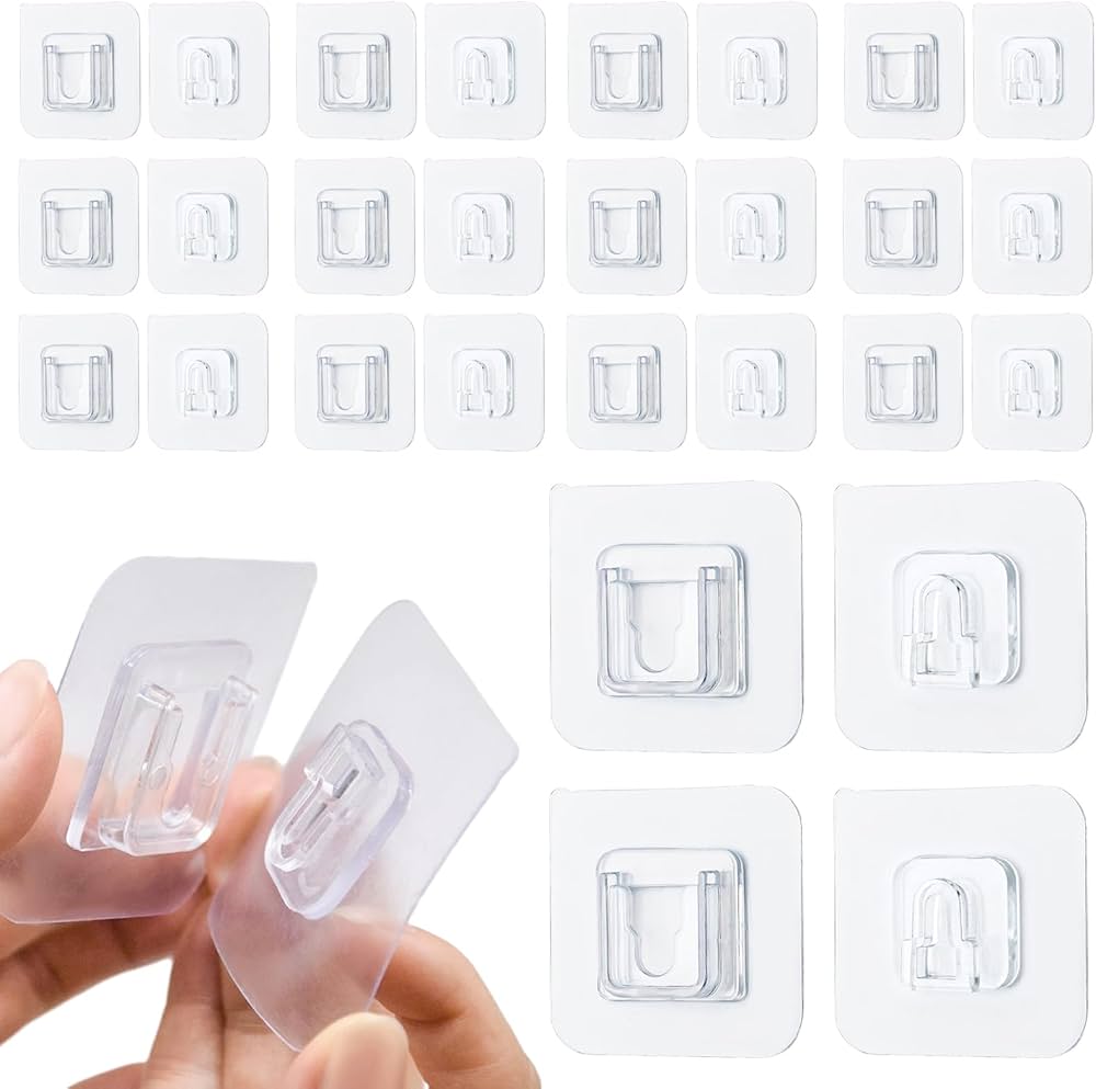 خطافات حائط مزدوجة الجوانب 6 قطع