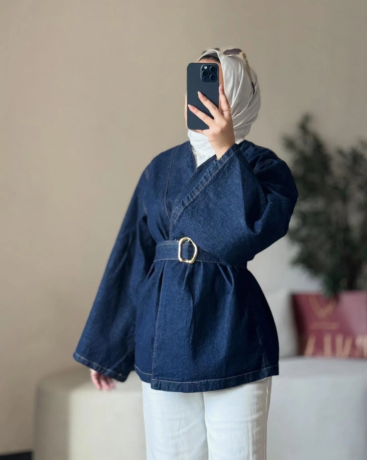 Veste en jean Bleu Élancé