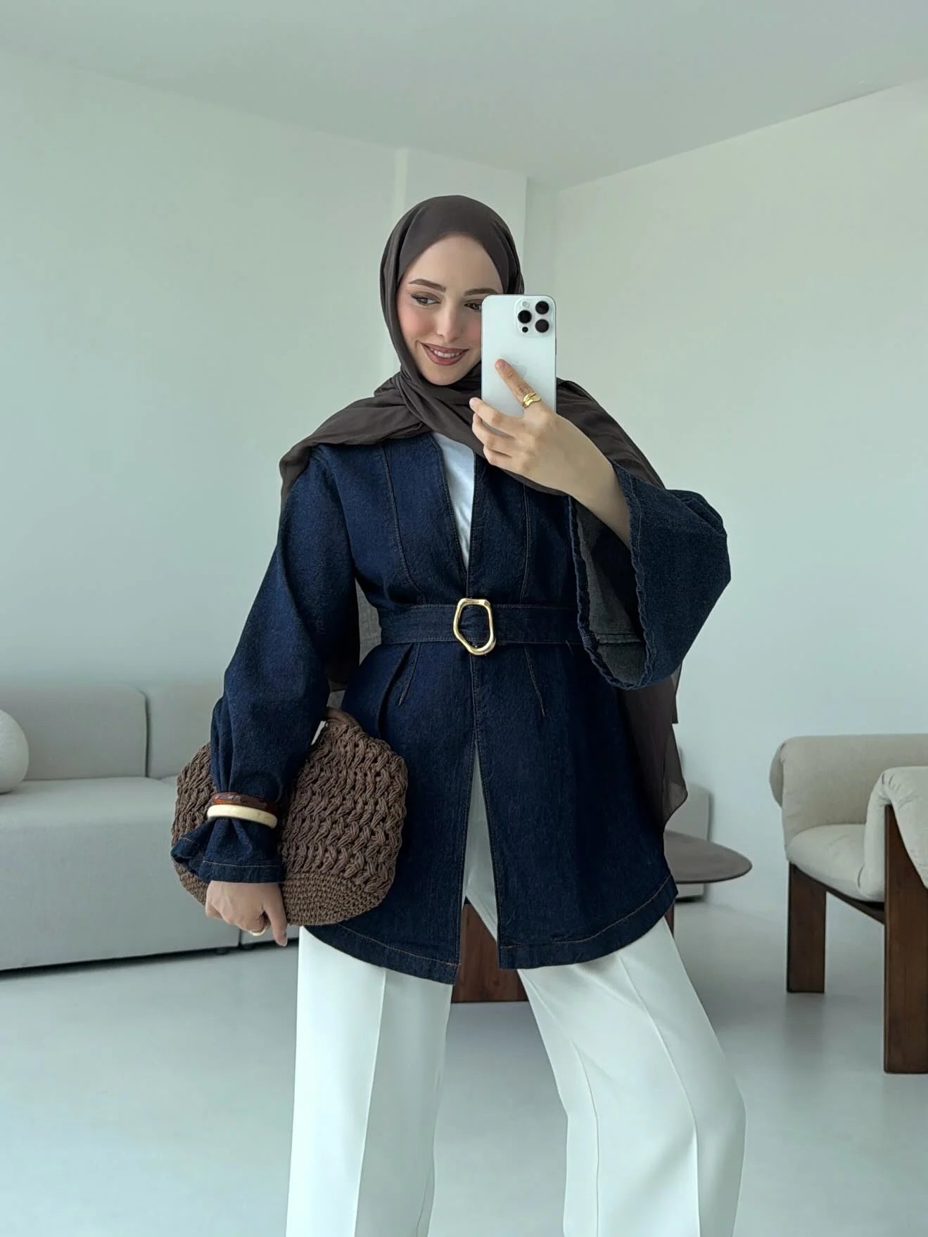 Veste en jean Bleu Élancé