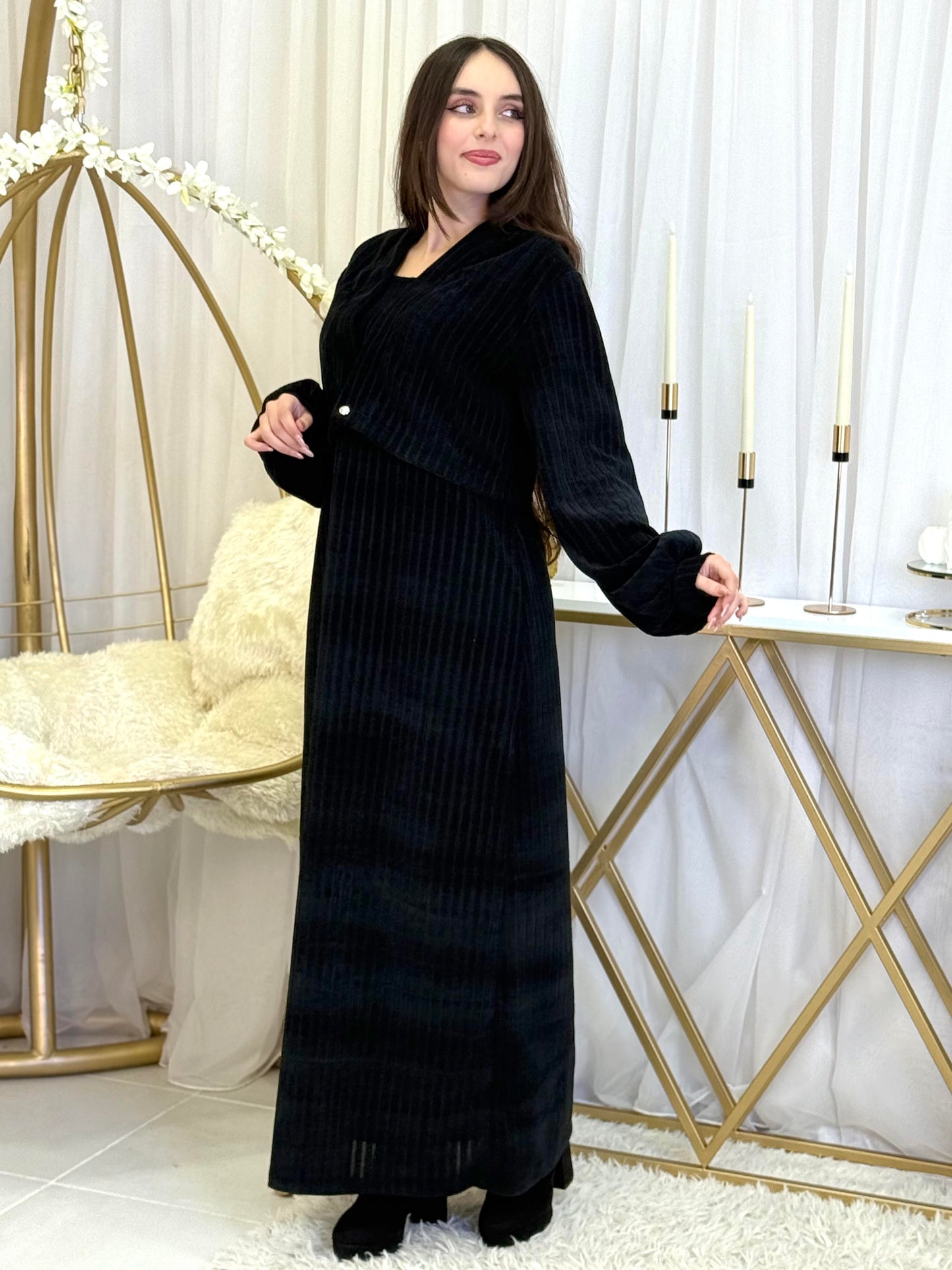 Robe longue velours