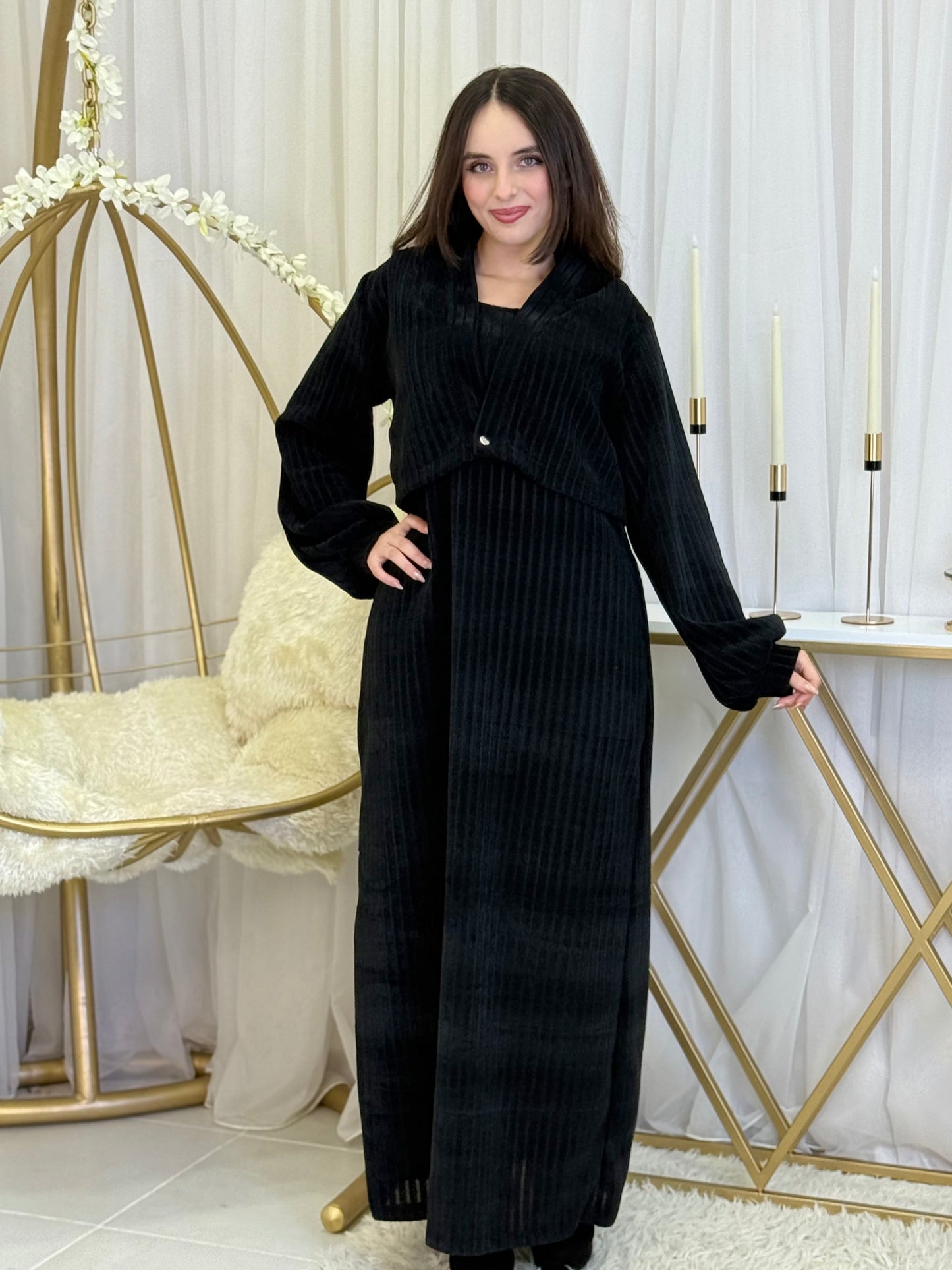 Robe longue velours