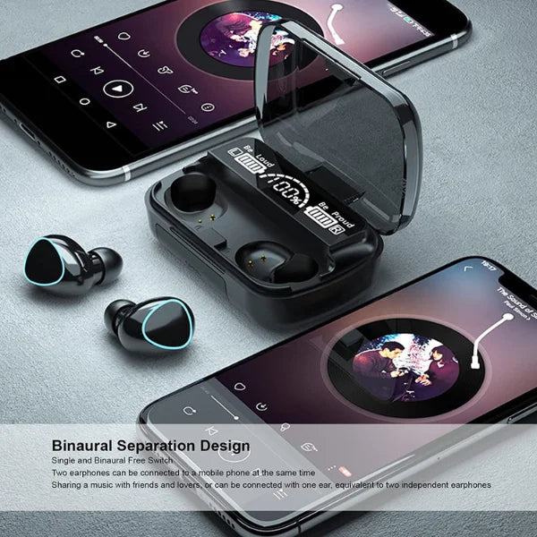 🎧🔋 AirPods M10 مع باور بانك مدمج – صوت قوي وشحن دائم! 🔋🎧