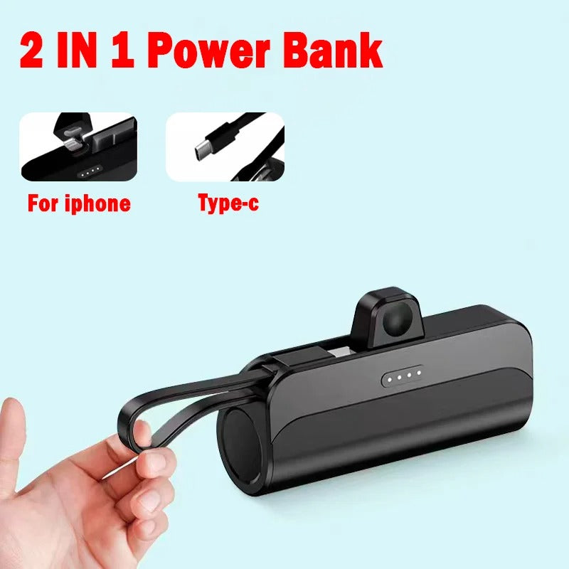 Mini Power Bank Portable 2 en 1